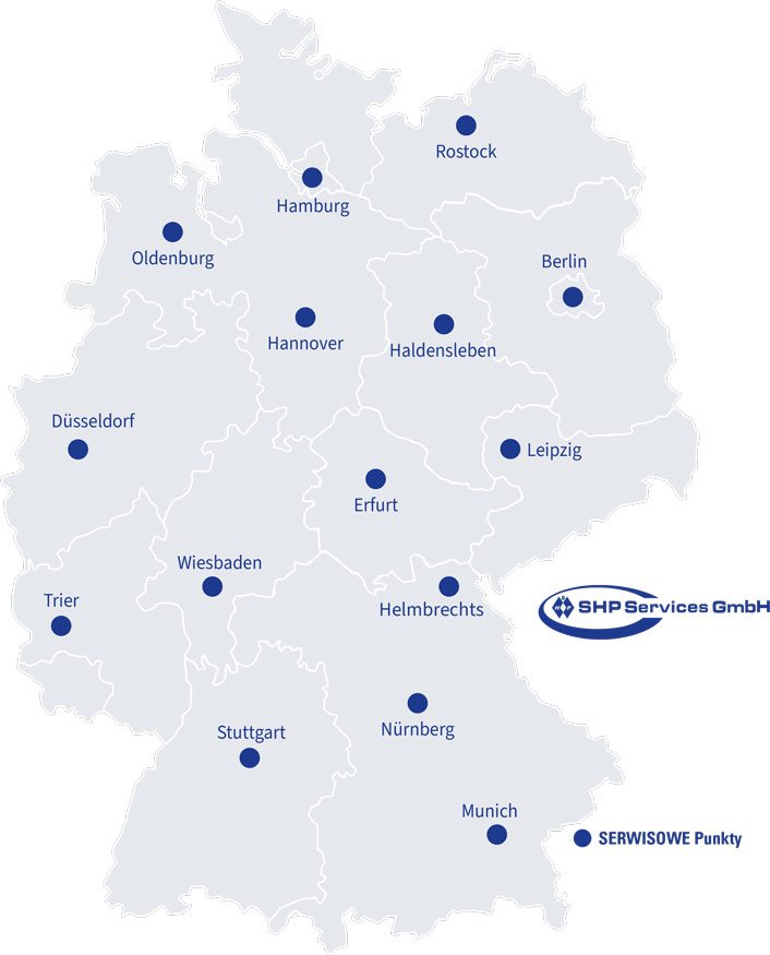 Punkty serwisowe SHP-Services GmbH Punkty serwisowe SHP-Services GmbH