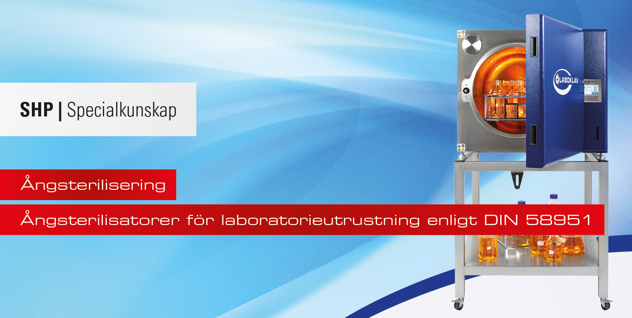 Ångsterilisatorer för laboratorieutrustning enligt DIN 58951 