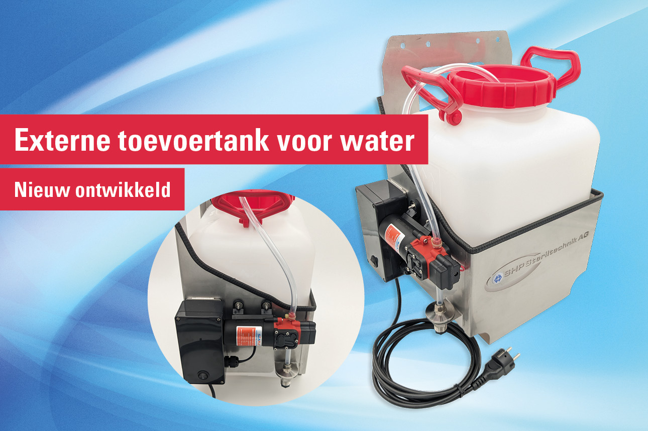 Externe toevoertank voor water