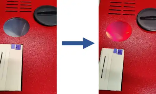 Level indicator – light turns red when the tank is full