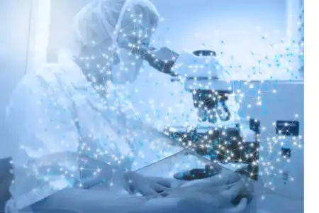 Modernes Mikroskop in Anwendung: Präzise Beobachtungen auf mikroskopischer Ebene. Modernes Mikroskop in Anwendung: Präzise Beobachtungen auf mikroskopischer Ebene.